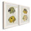 Jaune et gris Fish III Premium encadré mat - prêt à être accroché-1898315970-1898315969