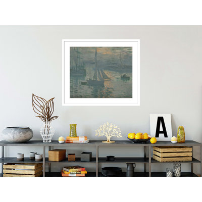 «Sunrise» par Claude Monet, impression giclée sur cadre