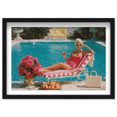 Vintage Summer Shadowbox Fashion Print by Oliver Gal, Black Frame, 15 x 10