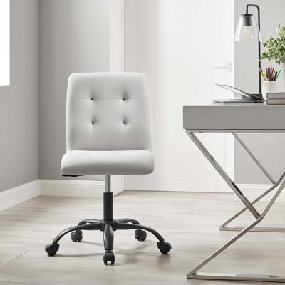 Modway Prim Armless Vegan Leather Office Chair