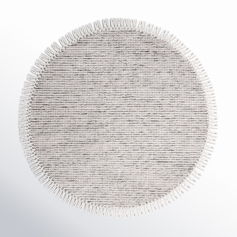 Tapis gris / noir Kava 902, Rond 6 pi