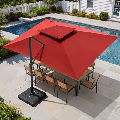 153' X 116' Rectangular Cantilever Umbrella with Weighted Base
