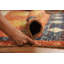 Tapis oriental marocain orange en laine 7 x 10
