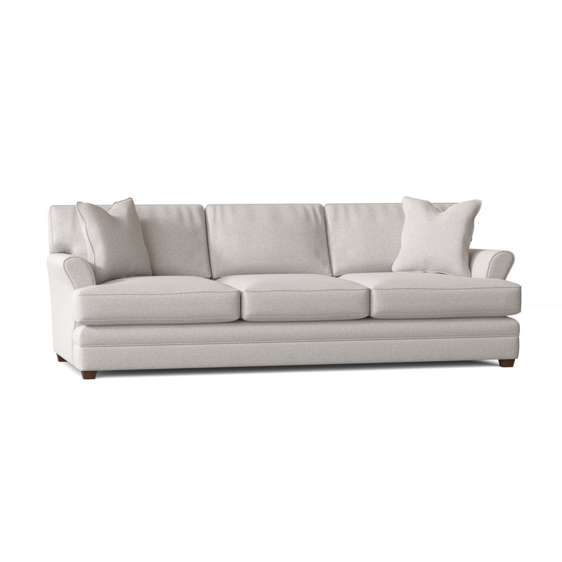 Harriss Upholstered 98'' Sofa, Drusky Ivory Sustain® Basketweave