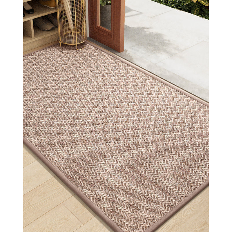 Melio Non-Slip Outdoor Doormat, Khaki, 36" W x 56" L