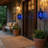 Hanging Moroccan Decorative Candle Lantern with Chain for Outdoor Patio or Porch (Set of 2)-267964475-267964476