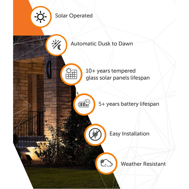 Arlmont & Co. Esbeidy Black Low Voltage Solar Powered Integrated LED Flood  Light & Reviews