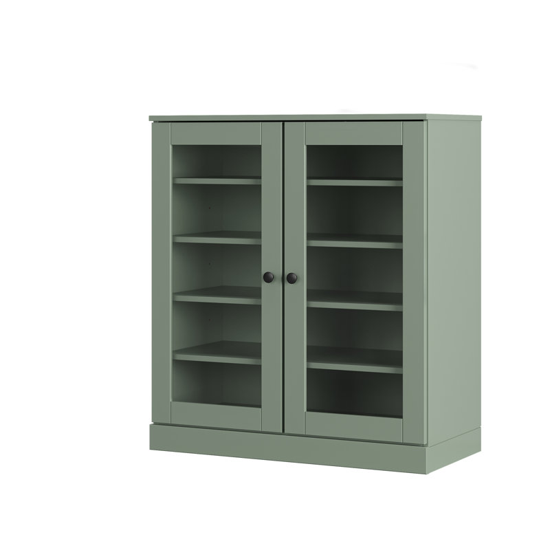Armoire de rangement pour chaussures 100% en bois massif avec portes réglables et rangement pour chaussures empilable, l 32 po x H 35,75 po