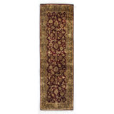 Super Kashan Wool Oriental Area Rug in Red/Brown/Black
