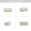 Causeuse modulaire en flanelle blanche-208732393