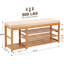 Banc de rangement polyvalent pour chaussures rembourrées