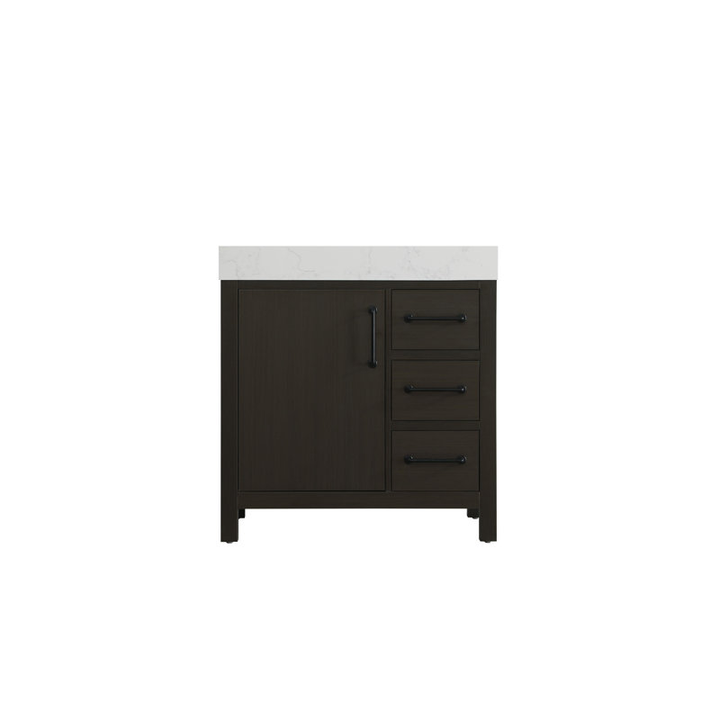 Meuble-lavabo simple 32 po_Traditional_VF60632, Brun moka
