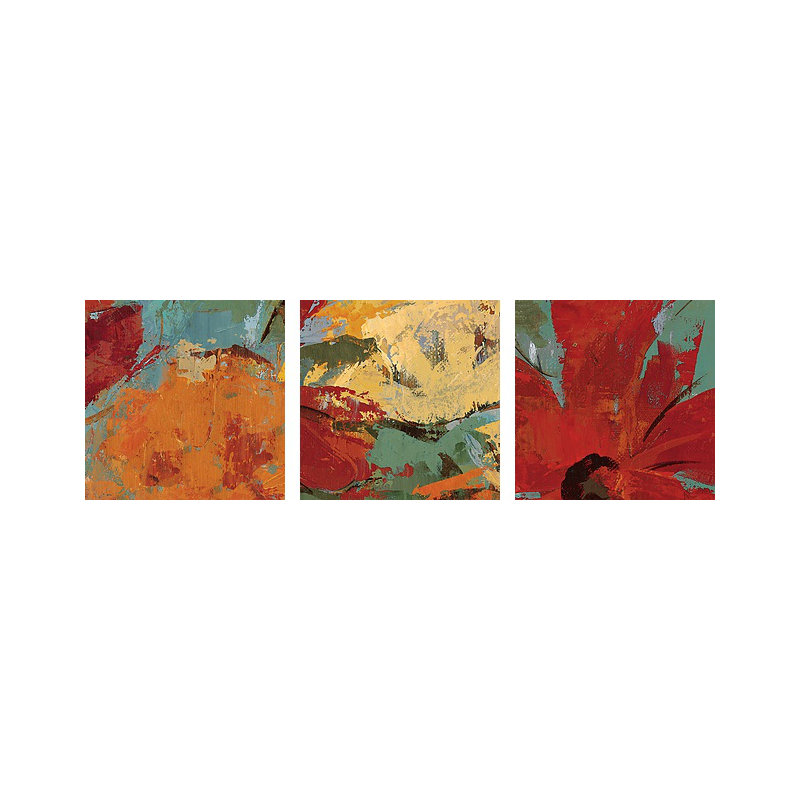 «Bright Expressive Garden» par Aniessa, reproduction d'art, H 20 po x l 26 po x P 1 po, Cadre noir