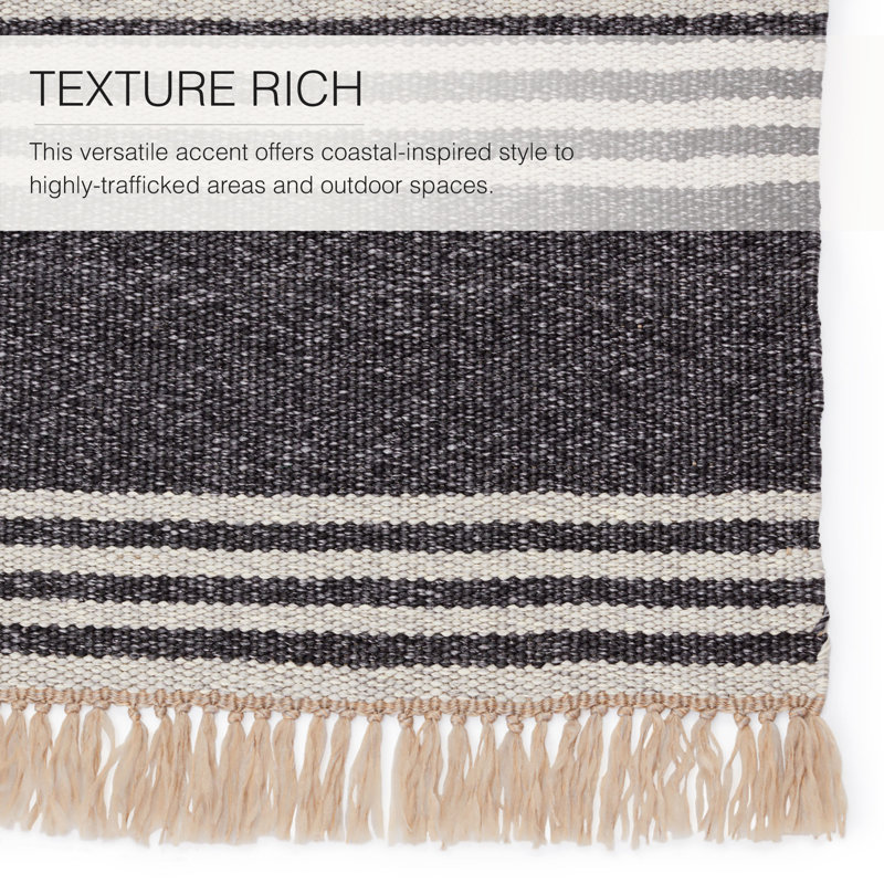 Andujar Striped Indoor / Outdoor Rug, Rectangle 2' x 3'
