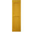Volets extérieurs Americraft à deux panneaux plats égaux en bois véritable (par paire), 45,7 cm (L) x 203,2 cm (H), avec capuchons de volet en aluminium, vert rail-136153887