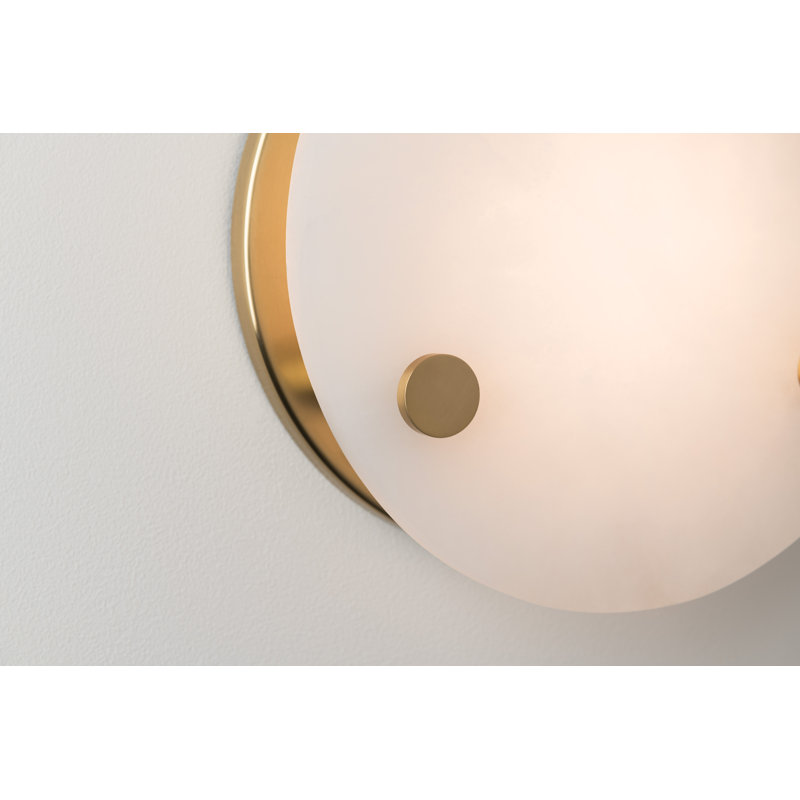 Croton 1 - Light LED Flush Mount, Aged Brass, 3.25'' H x 15'' W x 15'' D