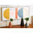 Modern Abstract Canvas in Blonde Finish Frame
