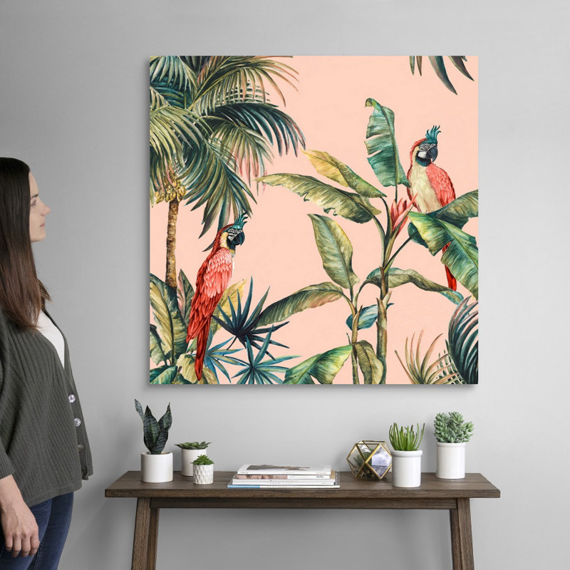 «Tropicano II» par Eva Watts, reproduction d'art sur toile, H 36 po x l 36 po x P 1,25 po, Toile tendue