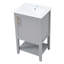 Meuble-lavabo de 20 po avec lavabo, armoire de salle de bain avec porte à fermeture douce, support de rangement et tablette ouverte-619285141