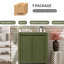 Meuble-lavabo de style rustique de 30 pouces avec lavabo en céramique, poignées de porte dissimulées, tablette réglable et charnières à fermeture en douceur 30 po avec finition olive et tablettes