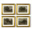 "Vintage Landscape", ensemble de 4 reproductions encadrées