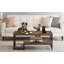 Caveney Coffee Table with Storage, Metal Structure, Industrial Cocktail Table