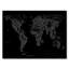 «Font World Map III» par Ricky, impression sur toile tendue-11920984