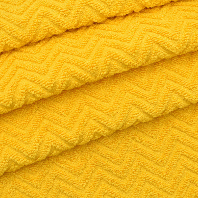 Parmvir Moda Cotton Chevron Hand Towel, Yellow