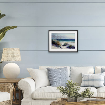Euphoria Beach Dunes Framed Print Under Glass, design by Sasha