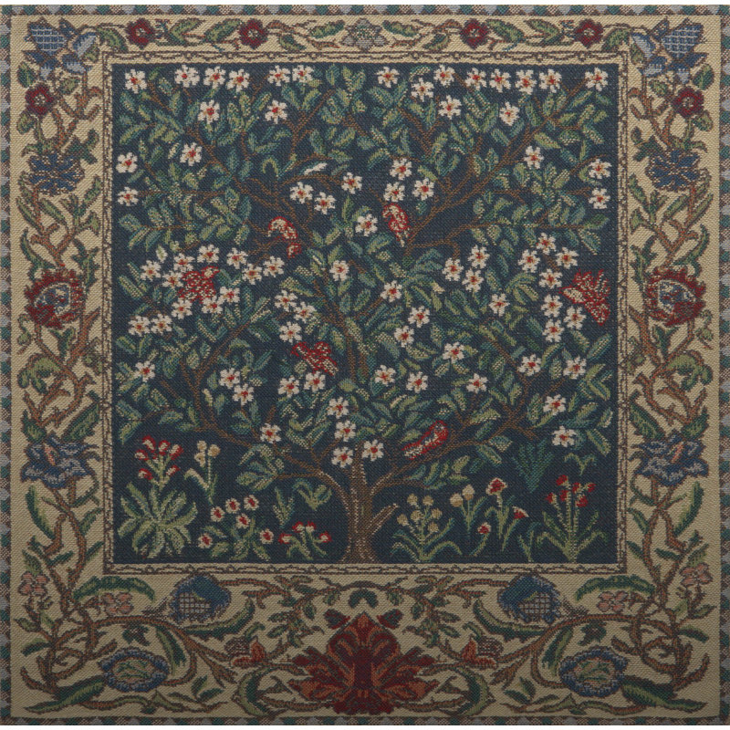 Floral Cotton Blend Pillow Cover