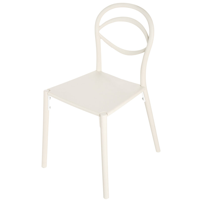 Outdoor Patio Dining Side Chair, White