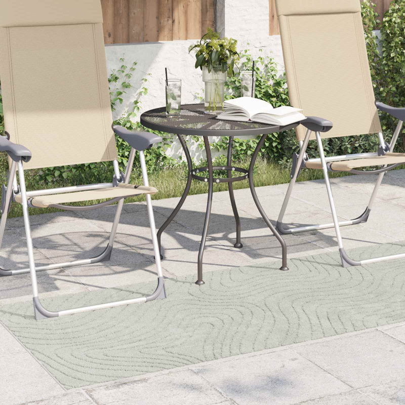 Modern Indoor and Outdoor Rug, Green, Rectangle 80 x 150 cm