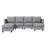 Upholstered Chenille U-Shaped  Modular Sectional Sofa-858565761-858565764