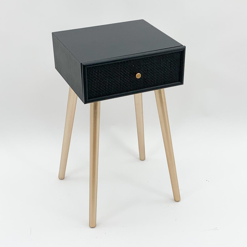 40cm W Solid + Manufactured Wood Bedside Table