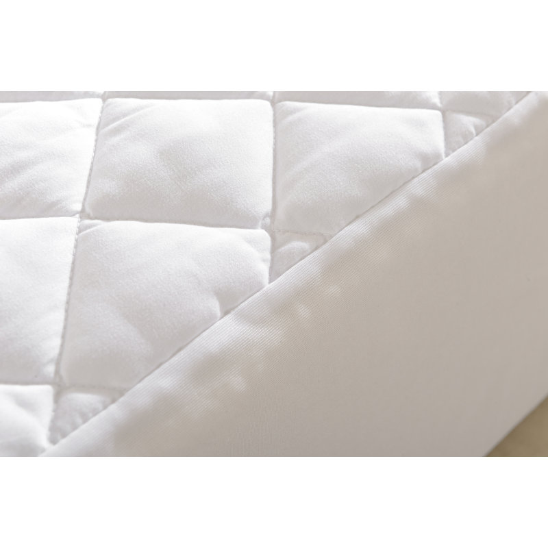 White Quilted Twin Microfiber Mattress Pad Protector