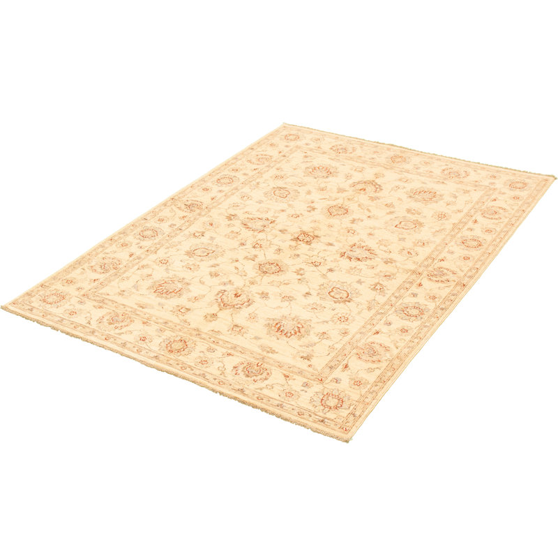 Gwenora One-of-a-Kind 5'7" X 7'9" New Age Wool Area Rug in Cream