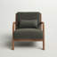 66 cm Wide Modern Minimalist Upholstered Solid Wood Accent Armchair with A Supportive Backrest (Set of 2)-1554624885