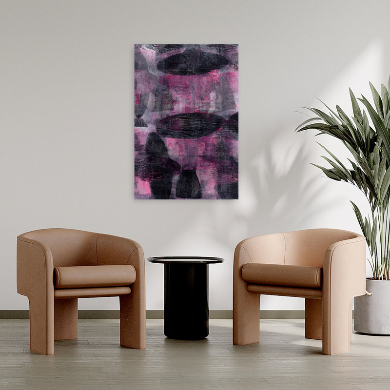 Abstrait rose abstrait abstrait audacieux, 36" H x 24" W