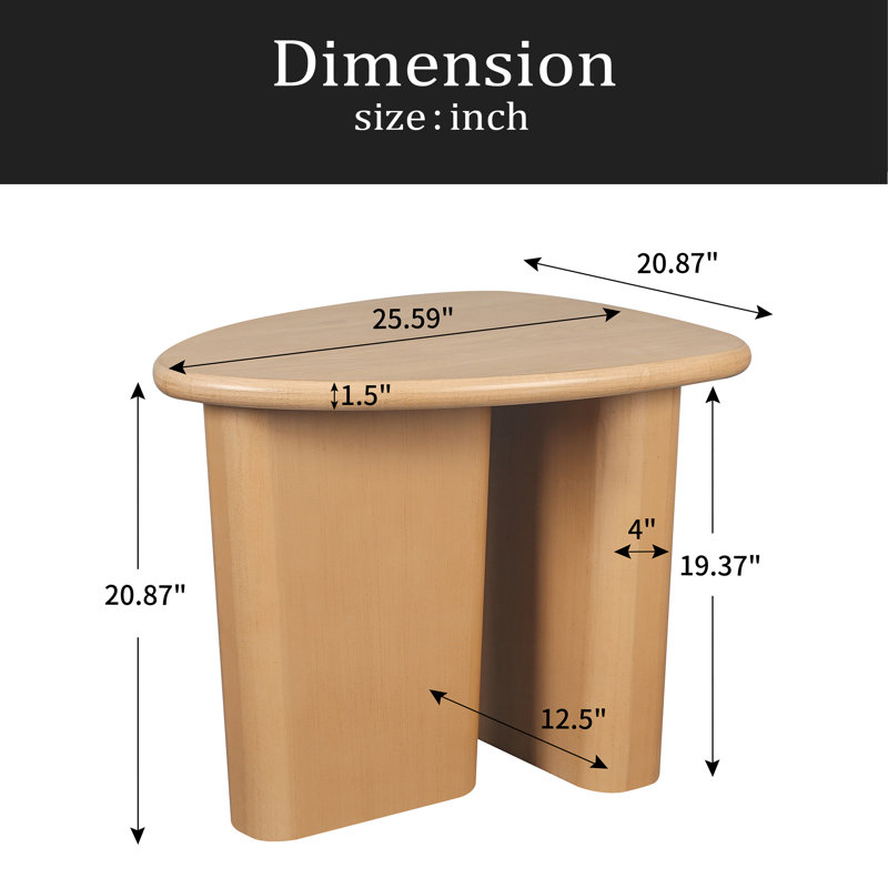 Table d'appoint de table fuselée (bois naturel)