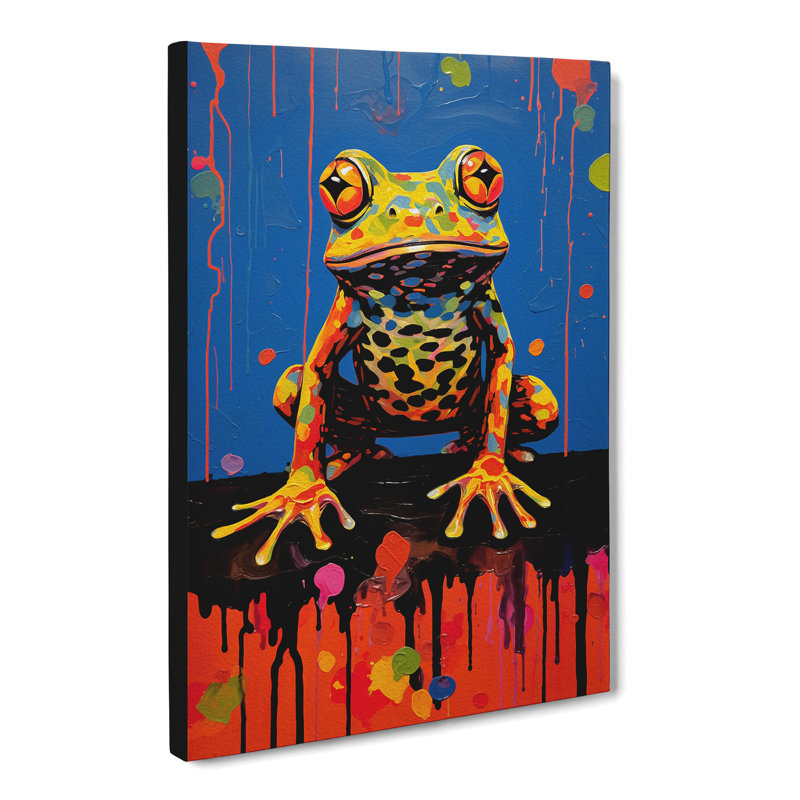 Frog Expressionism Art No.2 - Wrapped Canvas, 60cm H x 40cm W x 3cm D