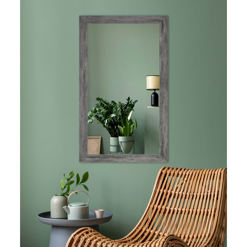 Engineered Wood Flat Wall Mirror, 33" x 50"