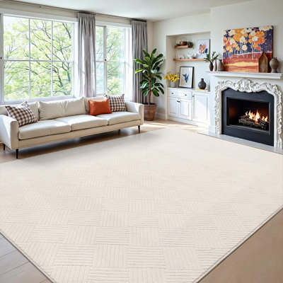 Living Room Area Rug Washable Modern Indoor Floor Mat