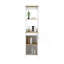 Armoire à linge Clair, deux tablettes intérieures, deux tablettes ouvertes, une porte-336359408