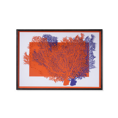 Red And Blue Coral Print