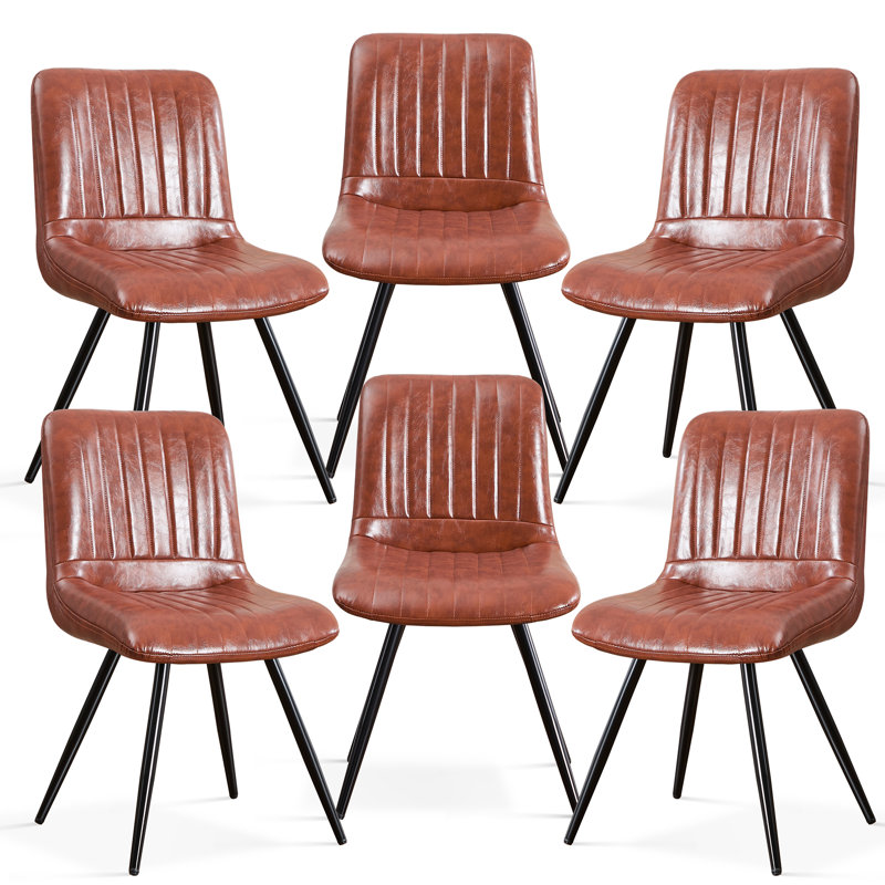 Chaise rembourrée en similicuir, Tawny, 6