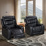 Fauteuil inclinable à bascule en cuir Ambridge Air