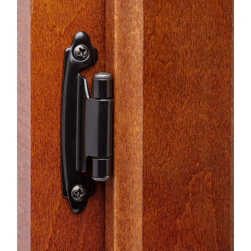 Charnières encastrées 25 paires de 50 pièces pour charnières à fermeture automatique mat pour armoires de cuisine et vis améliorées