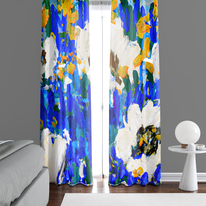 Paire de rideaux semi-transparents Alaeyah, L 40 po x L 82 po