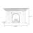 Milk white Solid + Manufactured Wood Freestanding Fireplace