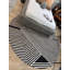 Tapis géométrique rond noir et blanc Patchwork - PCH353-125043575
